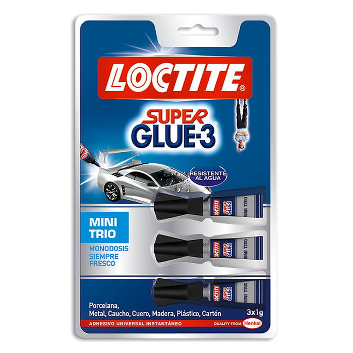 Loctite Super Glue 3 Mini Trio 3 x 1 g Loctite Super Glue 3 Mini Trio 3 x 1 g